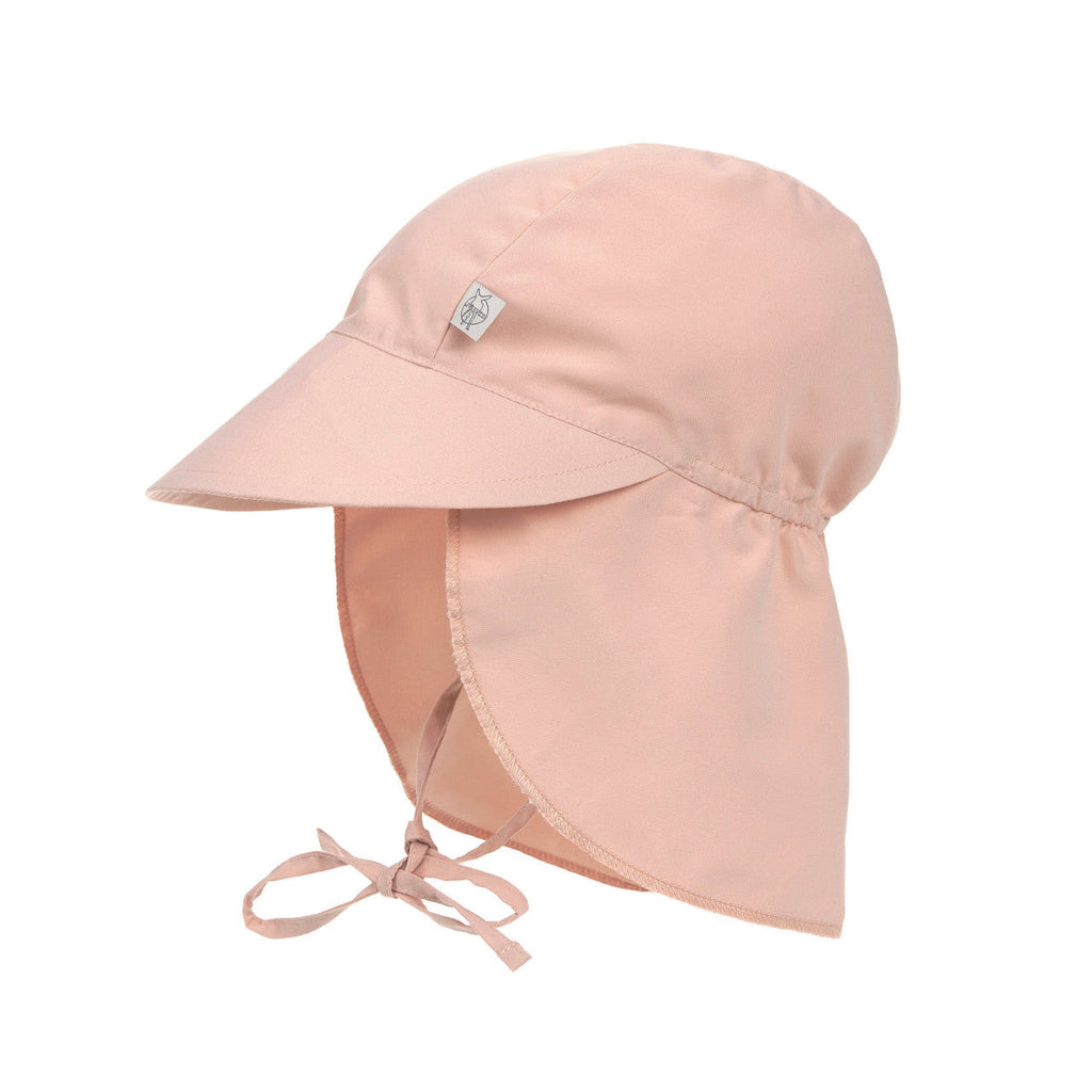 Mütze Nackenschutz Kinder (Anti-UV) rosa