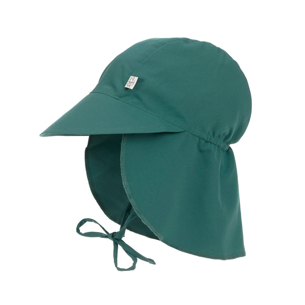 Mütze Nackenschutz Kinder (Anti-UV) grün