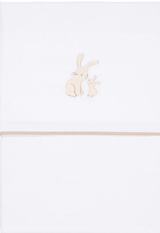 Baby Bunny - besticktes Babybettlaken 110x140cm