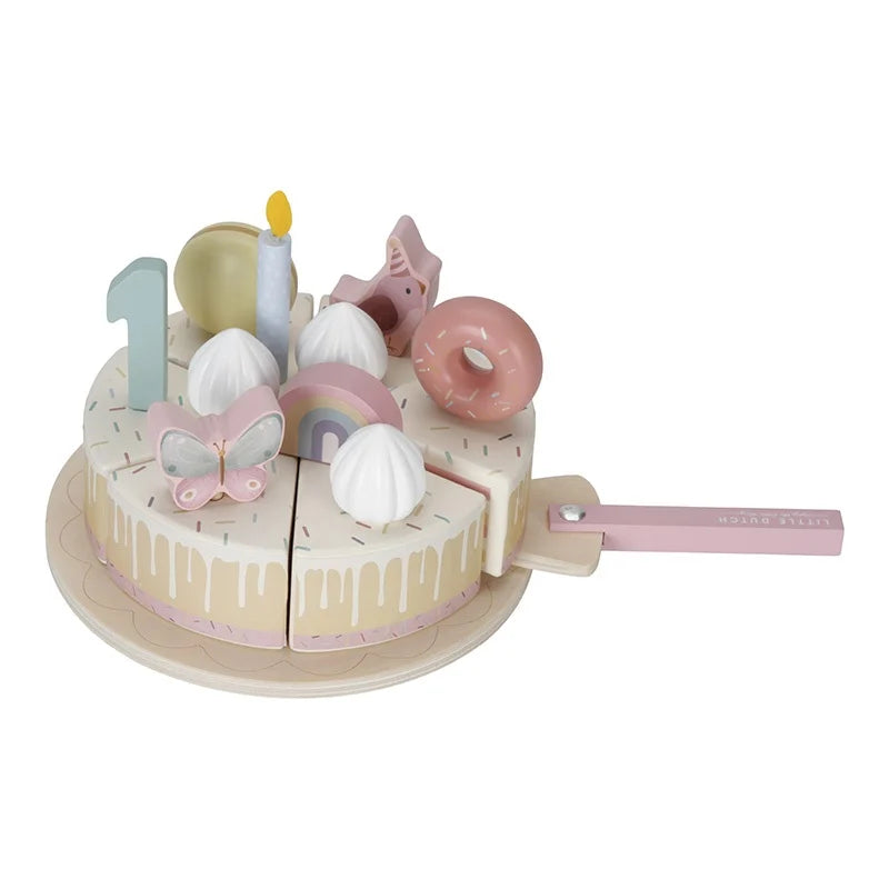 Geburtstagskuchen aus Holz Pink - 26 - parts Toys