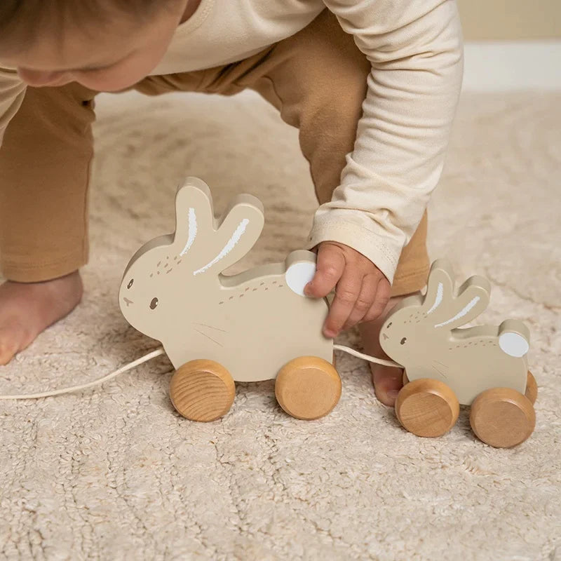 Holzspielzeug zum Nachziehen Kaninchen - Baby Bunny Spielzeug