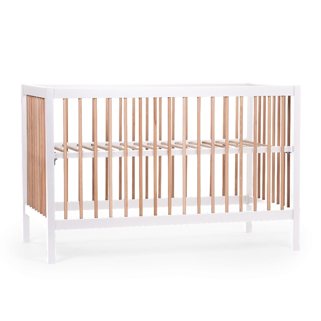 Kinderbett - 120 cm x 60 cm - Holz - Weiß - Babybett