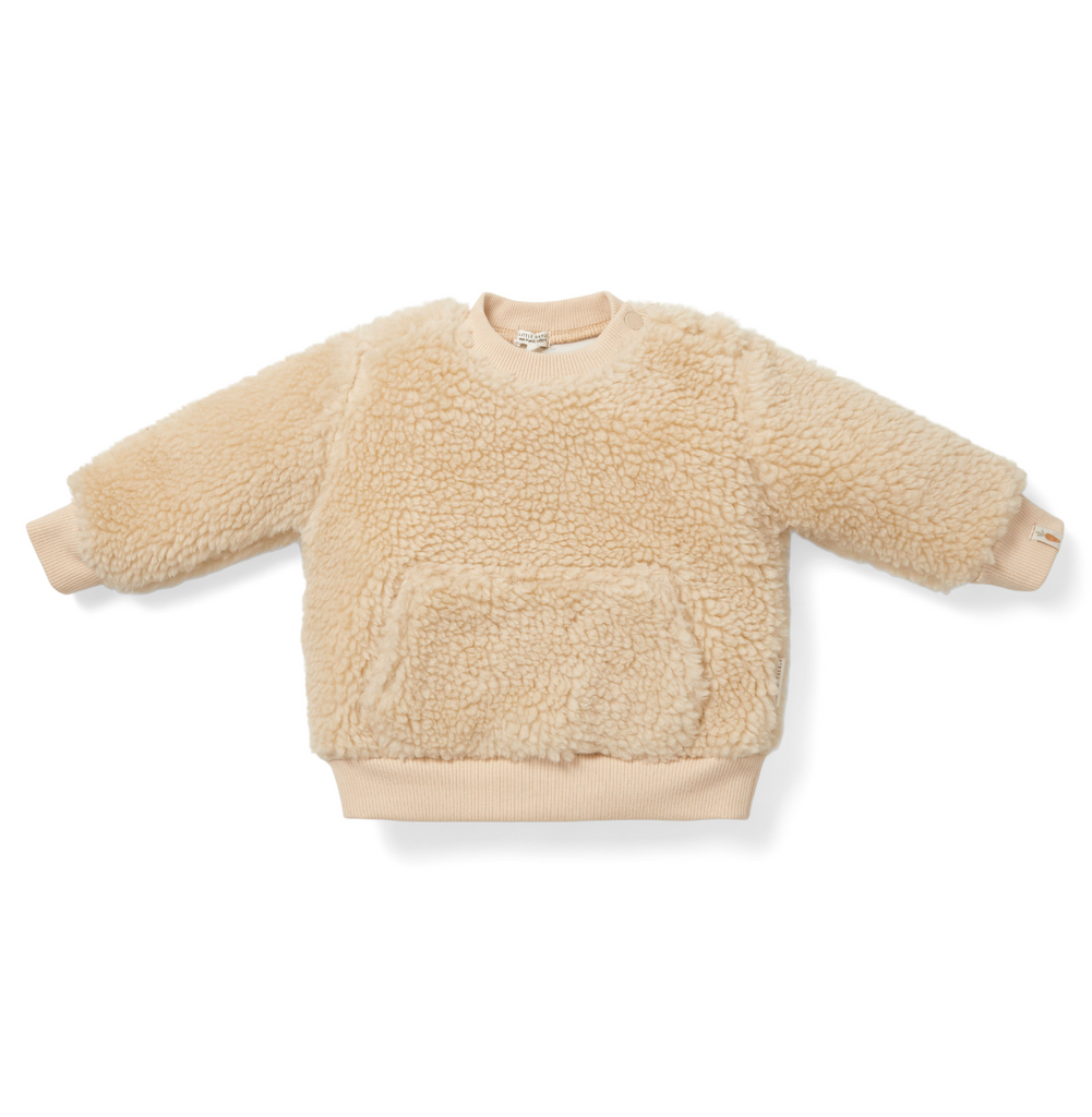 Sandfarbener Teddypullover (Größen 50-104) - Pullover