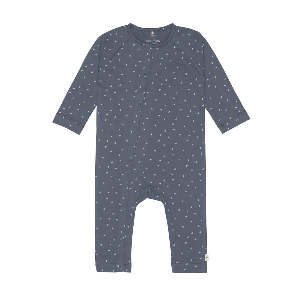 Baby-Pyjama - Bio-Baumwolle Dreieck blau - p