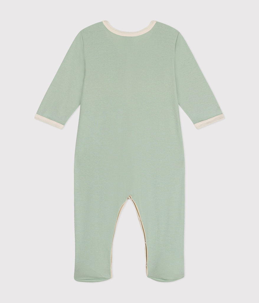 Baby-Pyjama aus Baumwolle, grün, Herbarium - Pyjama