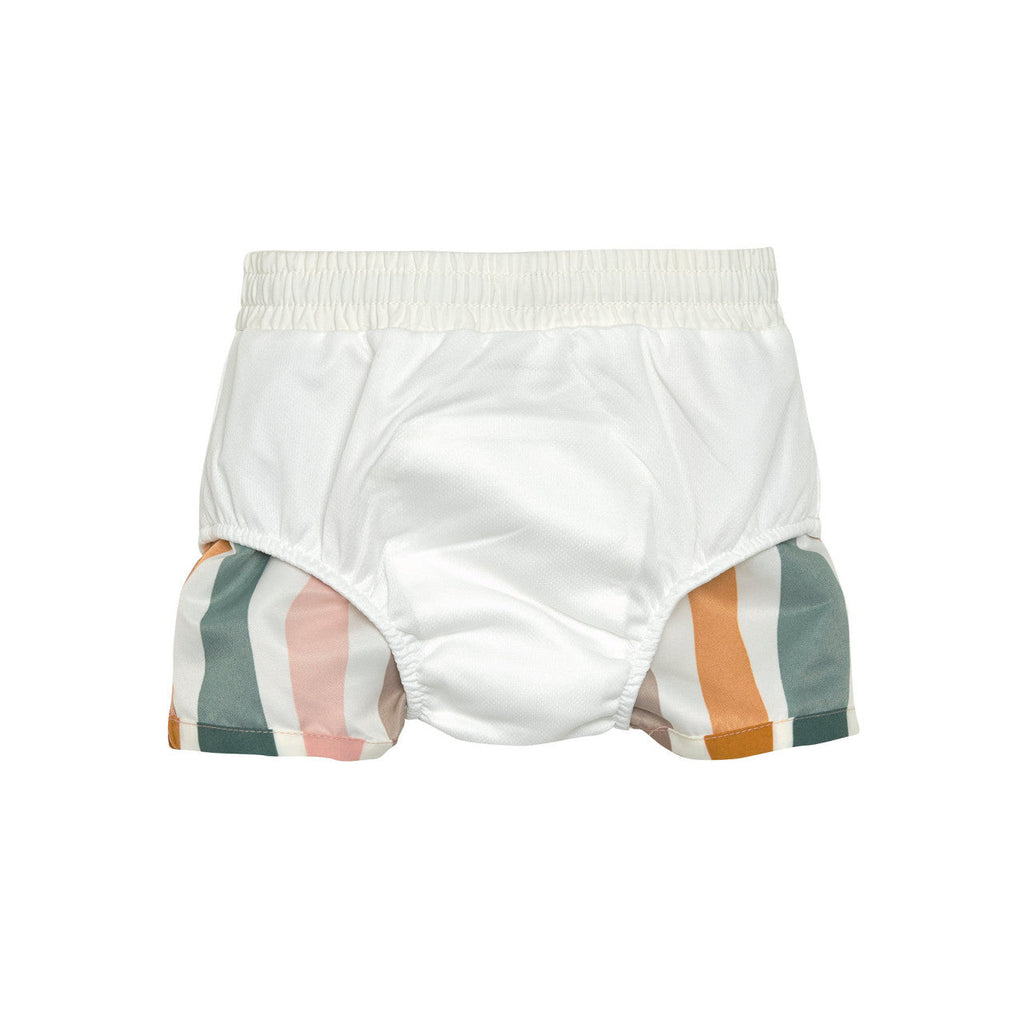 Shorts von Baden mit Windel Baby - Wellen Pink Weiß Trikot
