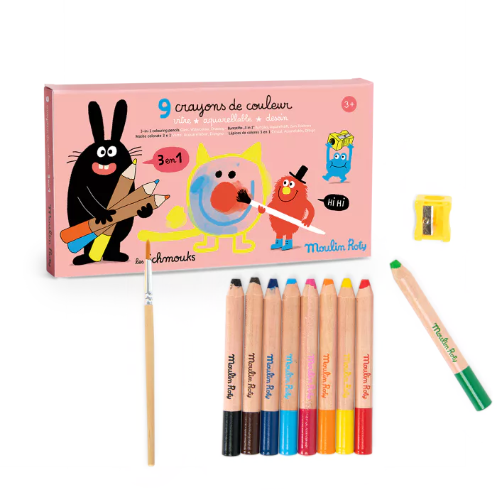 9 colored pencils 3 in 1 - Toys