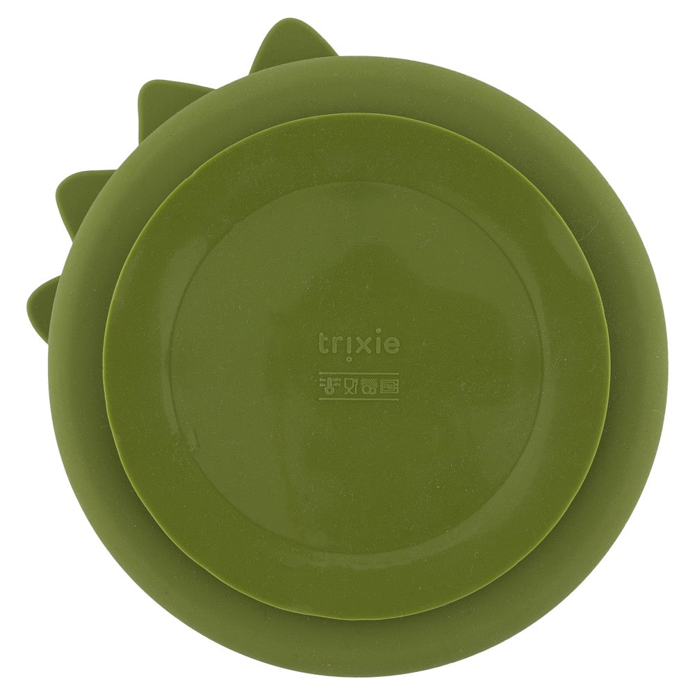 Plate with silicon suction cup and compartments - Mr.