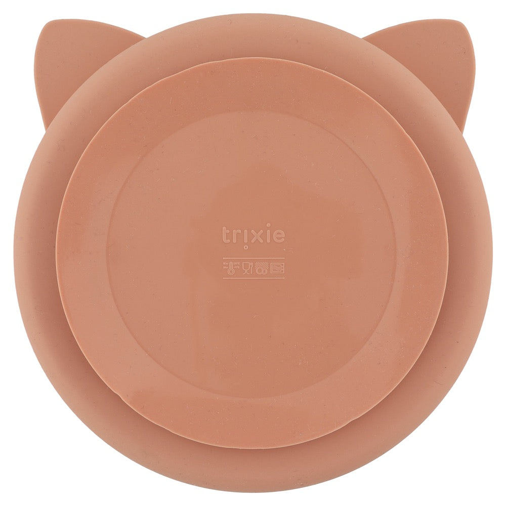 Plate with silicone suction cup and compartments - Mrs.
