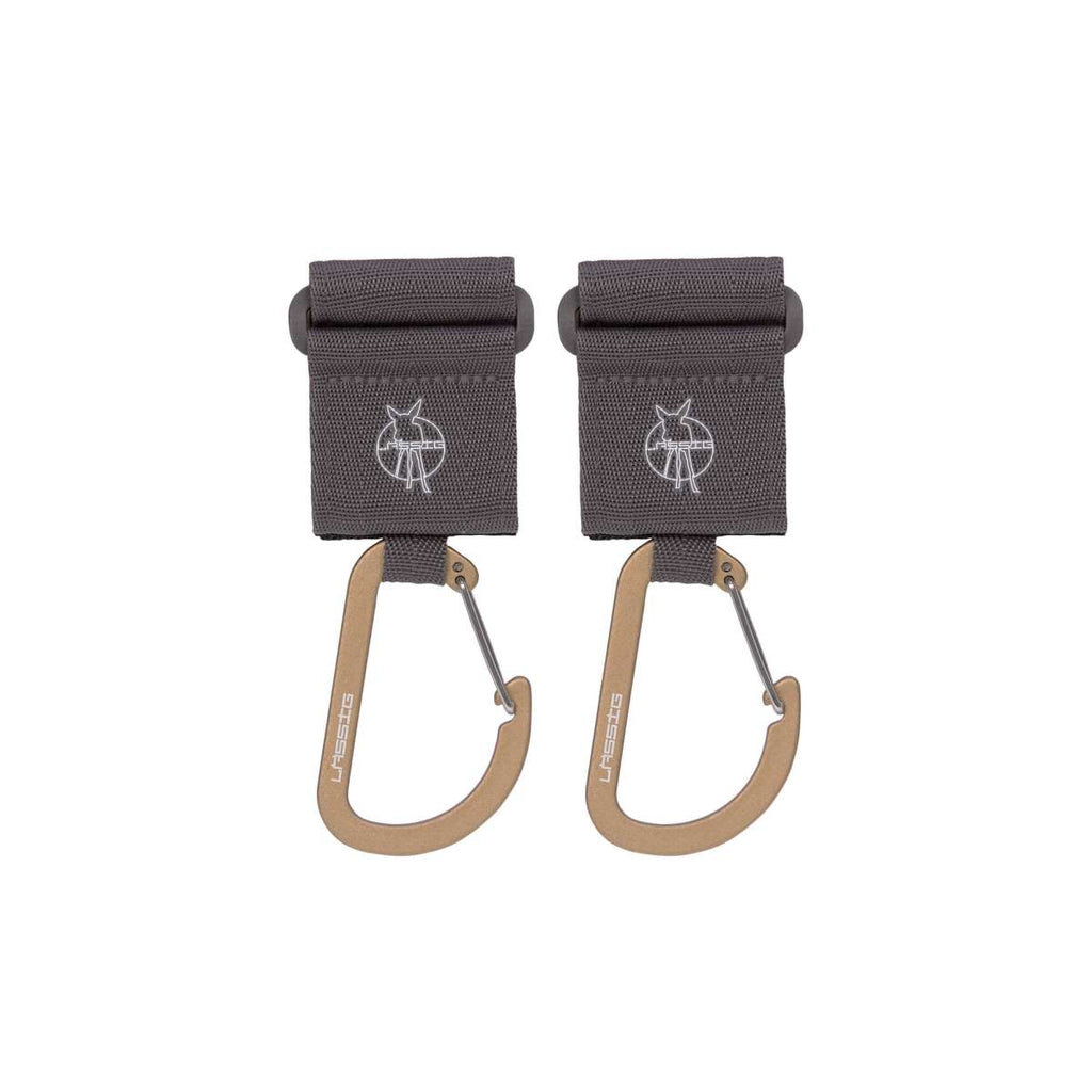 Stroller clips with snap hook (set of 2) Anthracite -