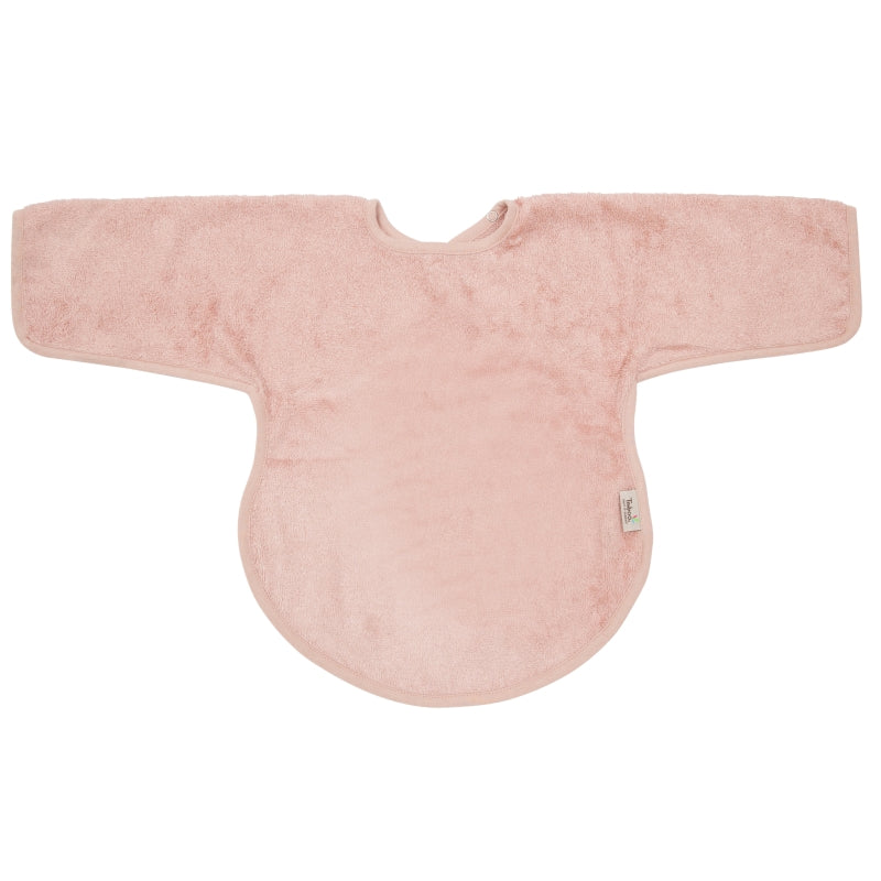 Bib with elastic sleeves (various colors) - misty pink -