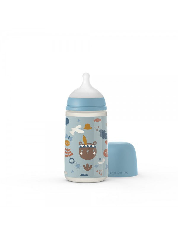 Memories medium-flow baby bottle (various colors) - Azul - Meals