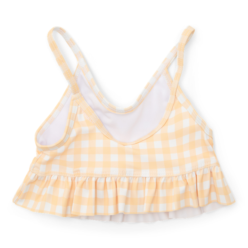 Ruffle bikini - Yellow check (various sizes) maillot