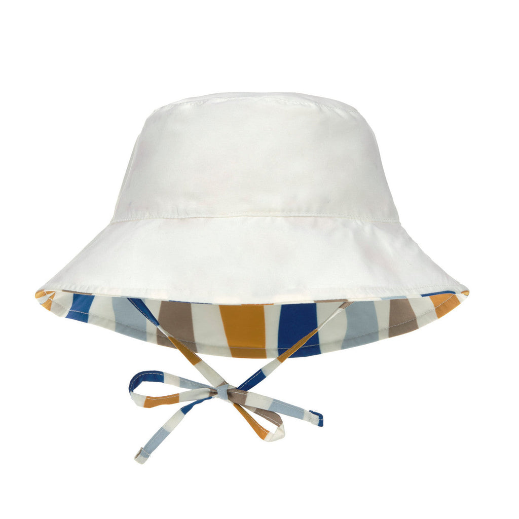 Children's reversible UV protection hat - Wave light blue