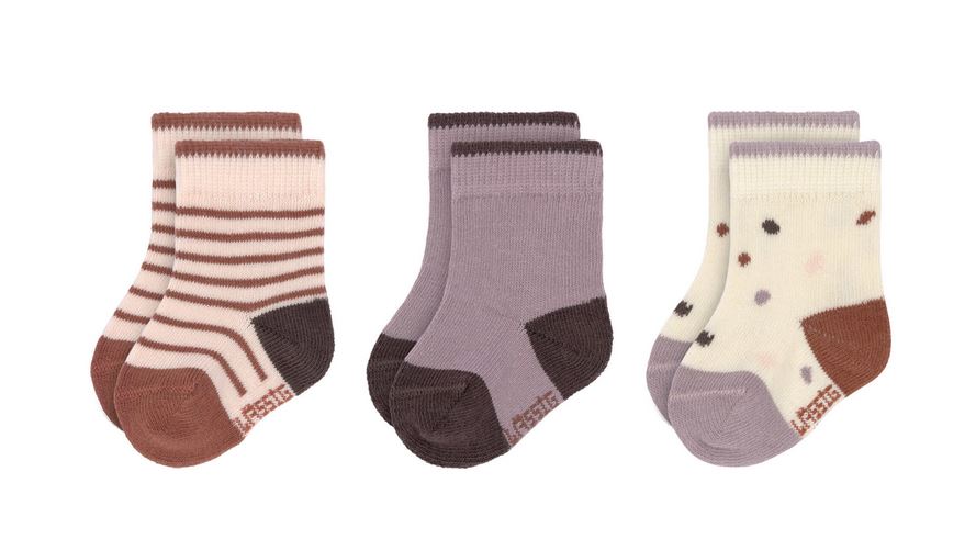 Children's Socks (Set of 3) Tiny Farmer Lilac -