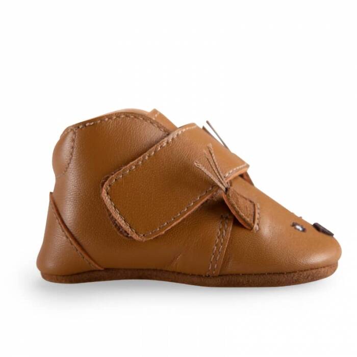 Camel squirrel leather slippers Pomme des bois - slippers