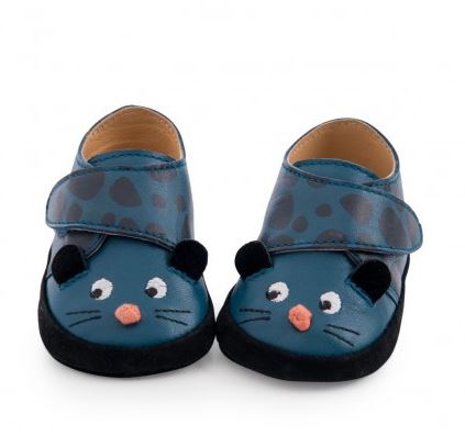 Blue panther leather slippers In the jungle - slippers
