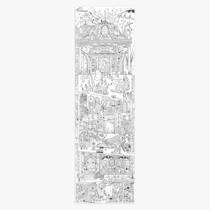 Giant coloring pages At the museum - Toys