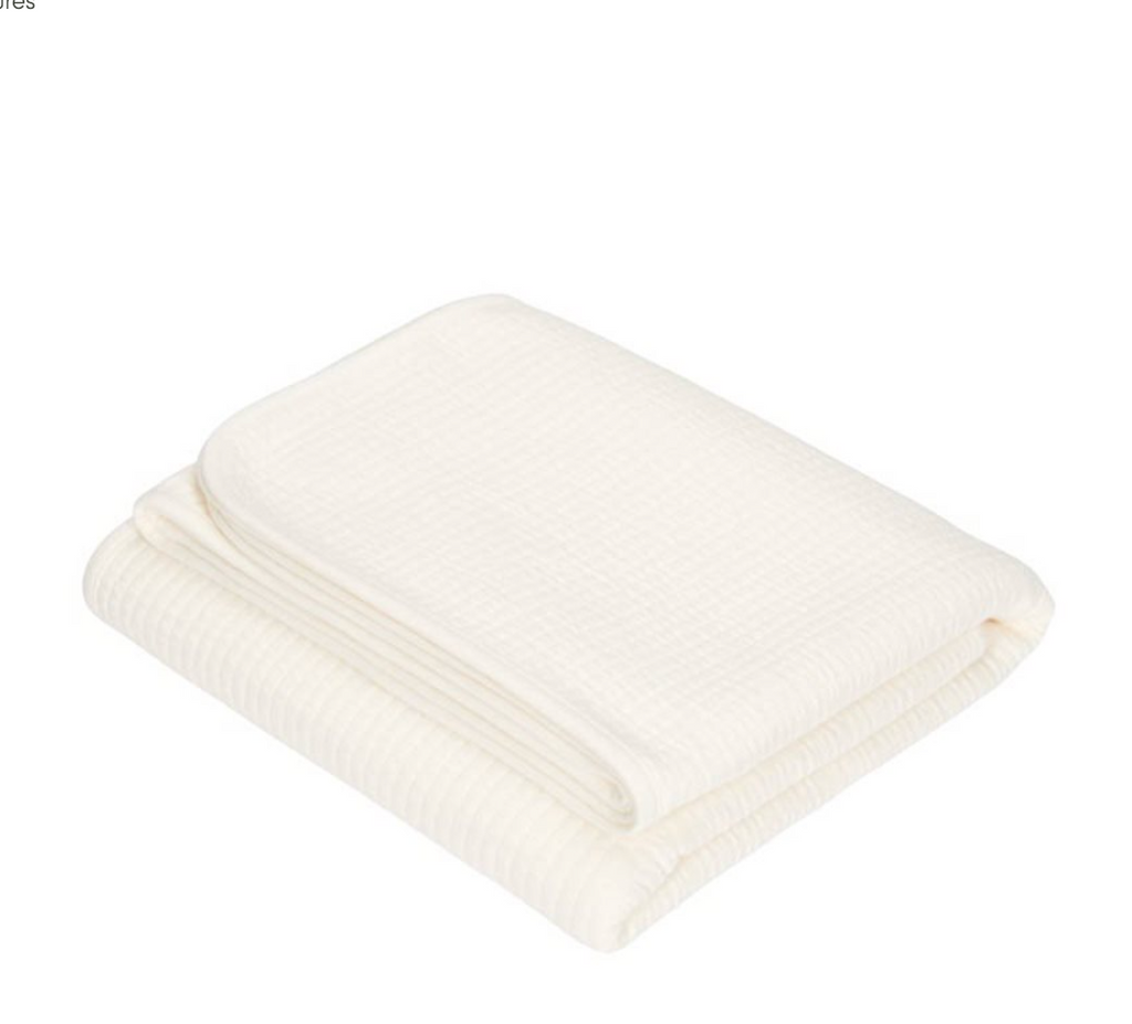 Summer crib blanket (various colors) - pure Soft White