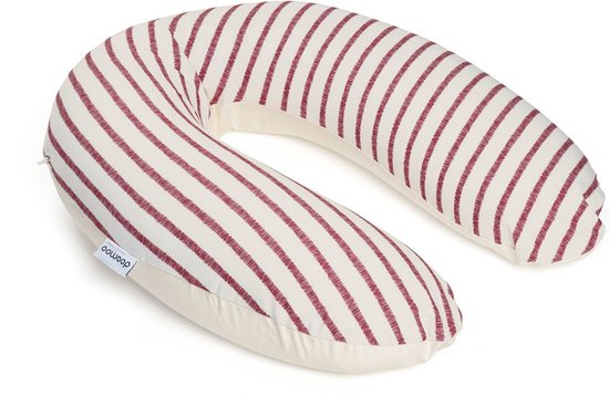 Buddy cushion cover (various colors) - Ruby Stripes -