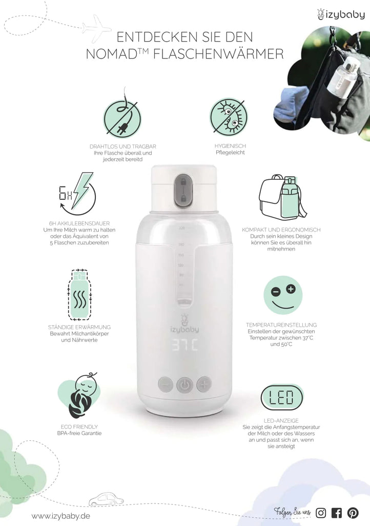 IzyBaby Nomad,Bottle warmer - Babyphone