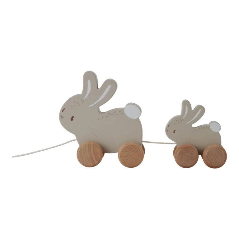 Wooden pull-along toy rabbit - Baby Bunny Jouets