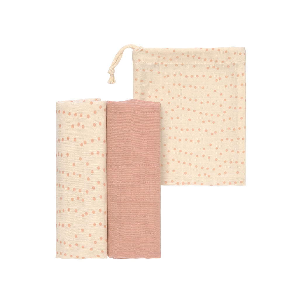 Chiffon diaper 80 x 80cm (2 pcs) (various colors) - Pink -