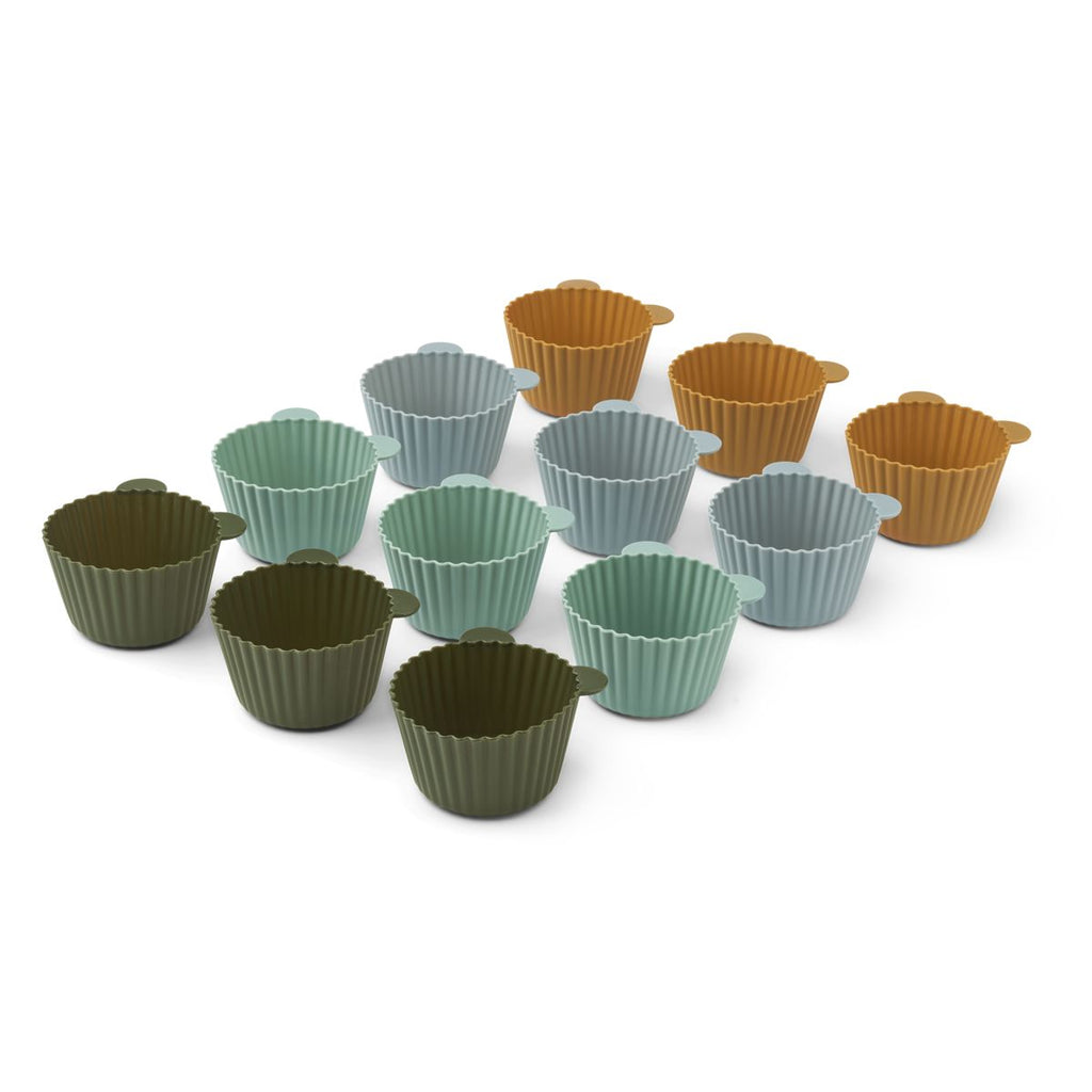 Set of 12 jerry-can cake moulds (various colors) - meals