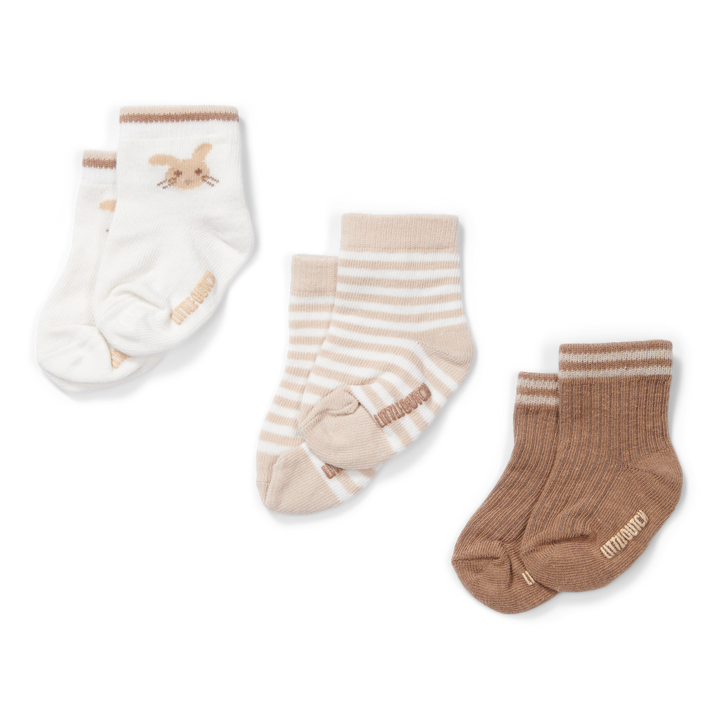 Set of 3 Baby Socks - Baby Bunny (various sizes)