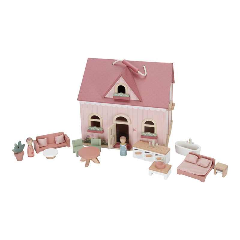 Portable wooden dollhouse - Toys