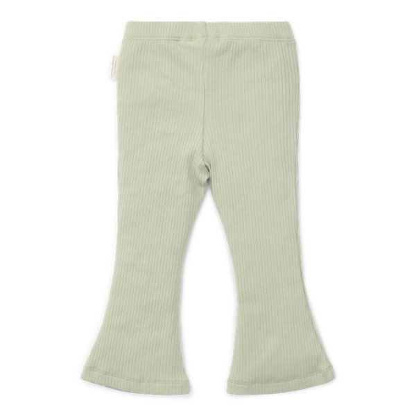 Ribbed bell-bottom pants - Grass Green (various sizes)