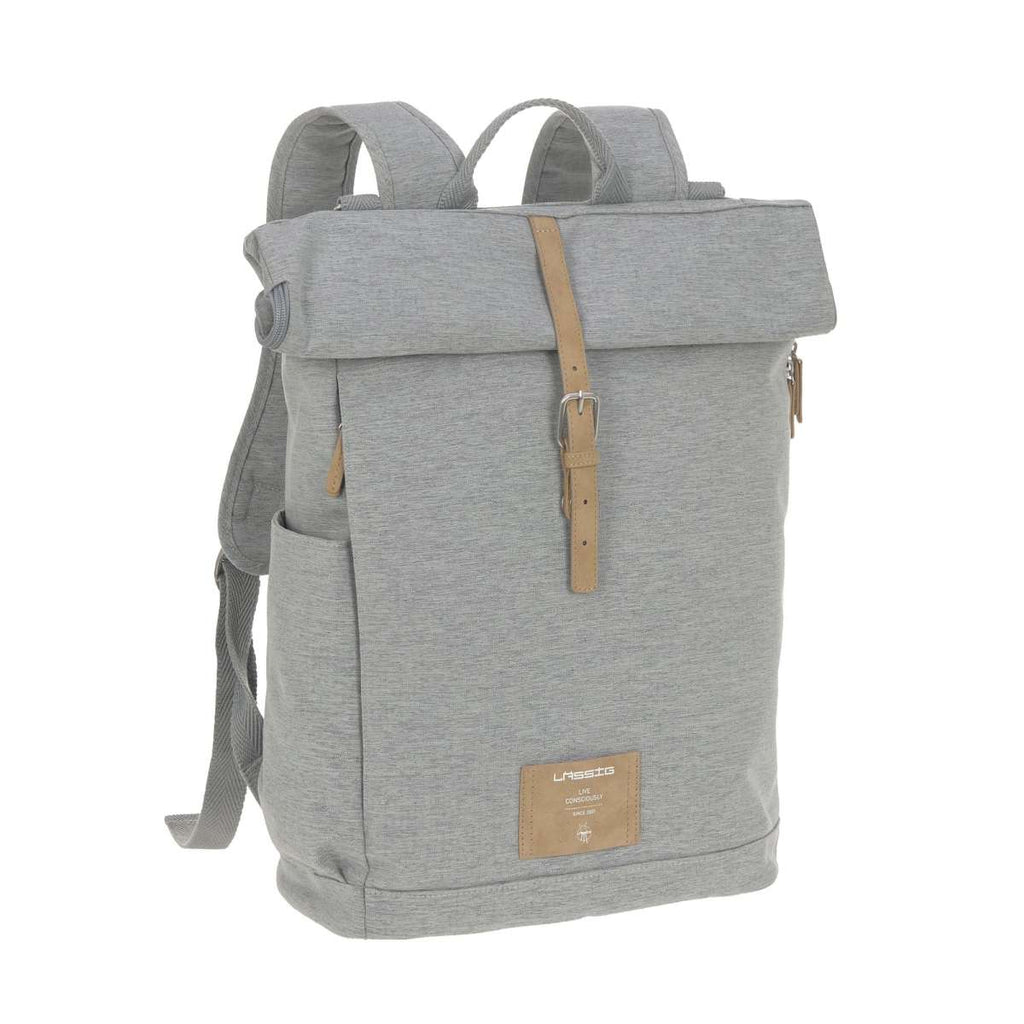 Rolltop grey mix changing backpack - Baby travel