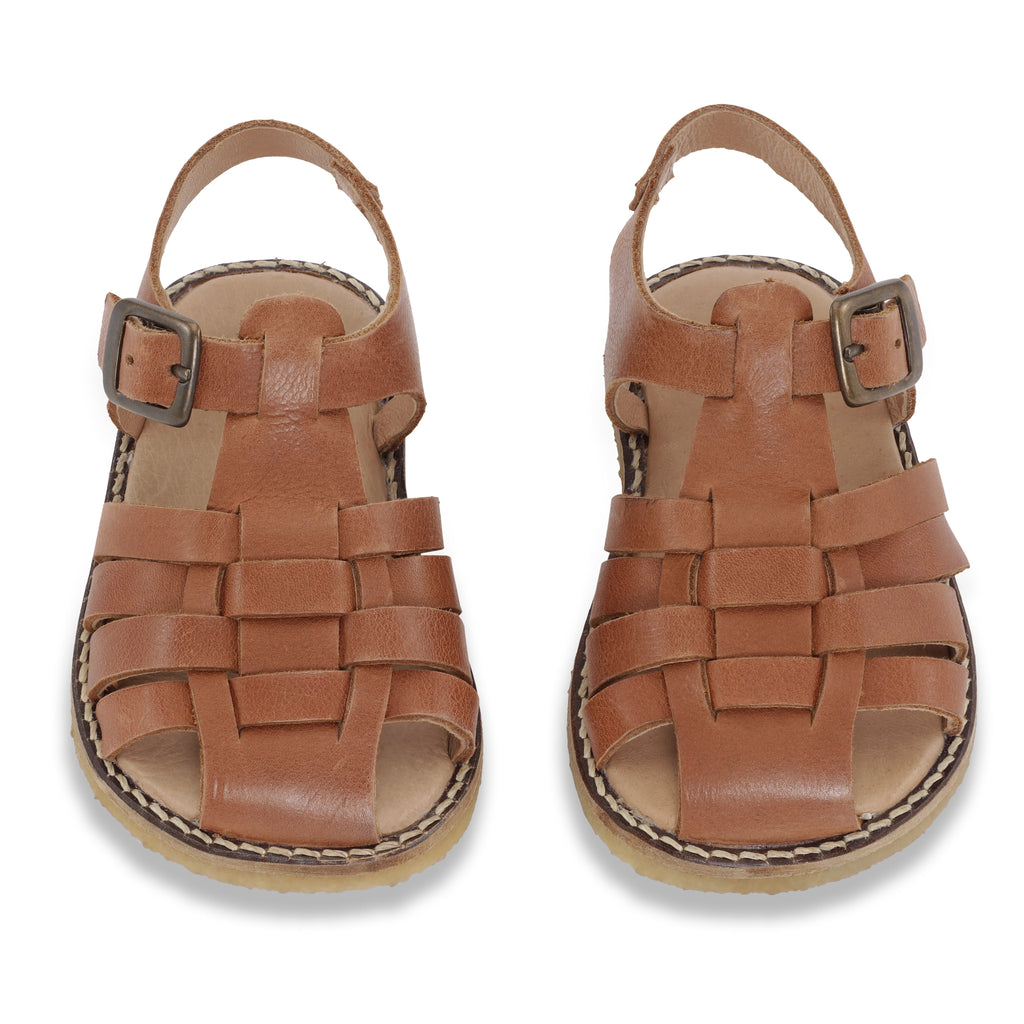 Leather sandals - Minou cognac - sandals