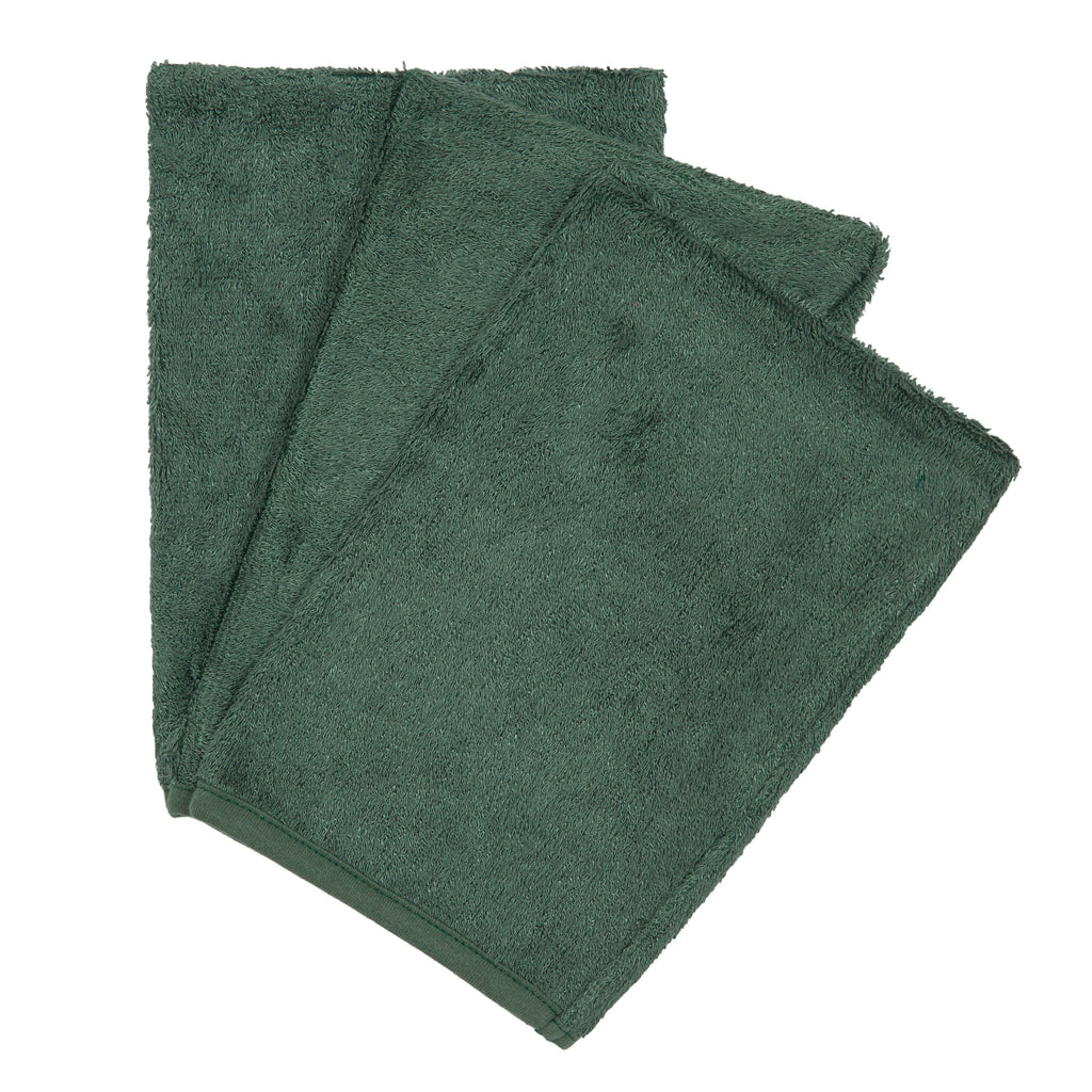Set of 3 bamboo gloves (various colors) - Aspen green - Care