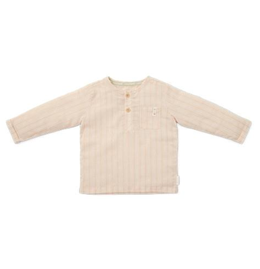 Sand Stripes linen long-sleeved T-shirt (74 - 104)