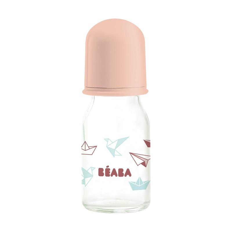 Origami pink glass baby bottle 110 ml + 250 ml - 110ml -