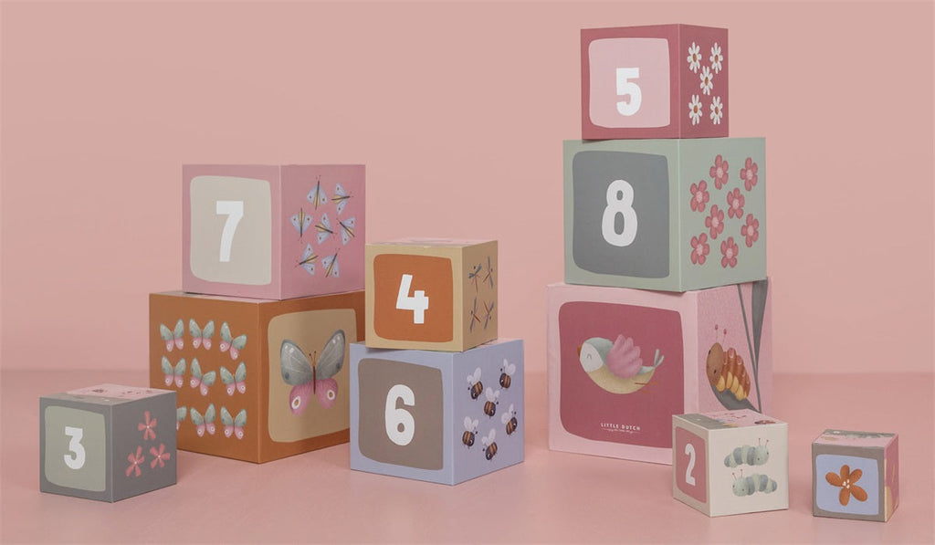 FSC Flowers & Butterflies stacking blocks - Toys