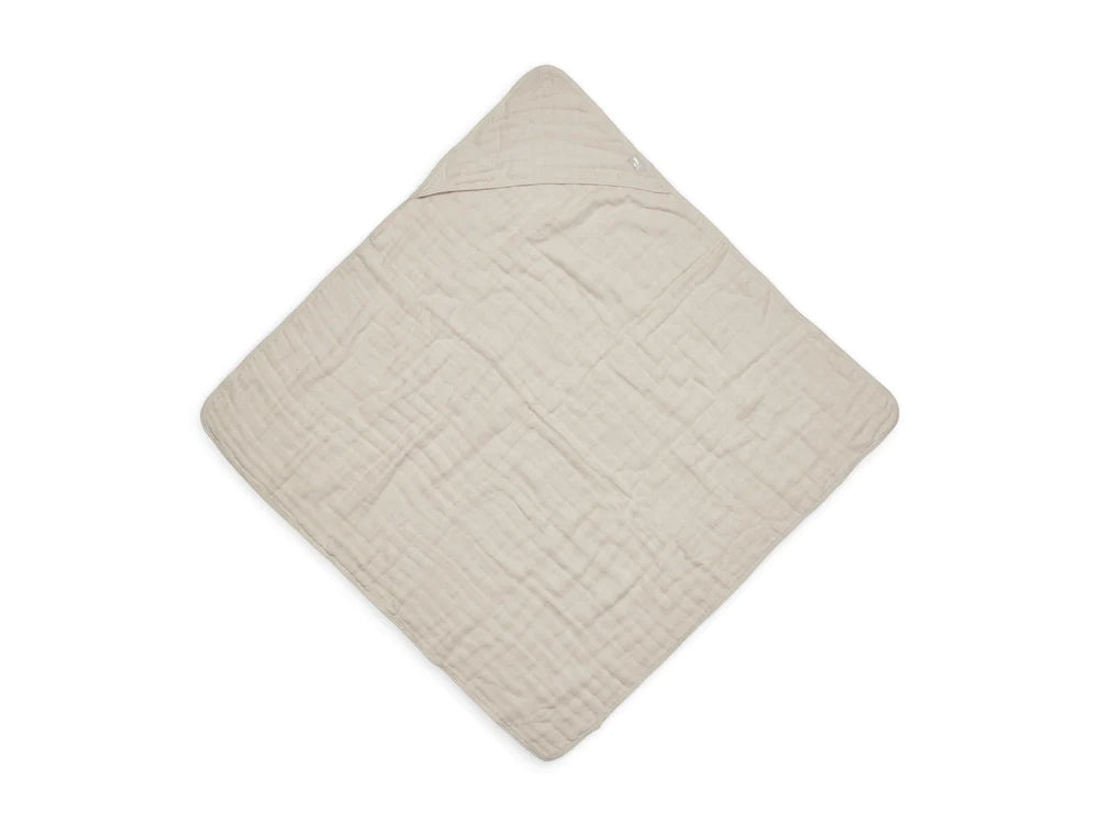 Wrinkled Cotton Bath Cape 75x75cm - Nougat