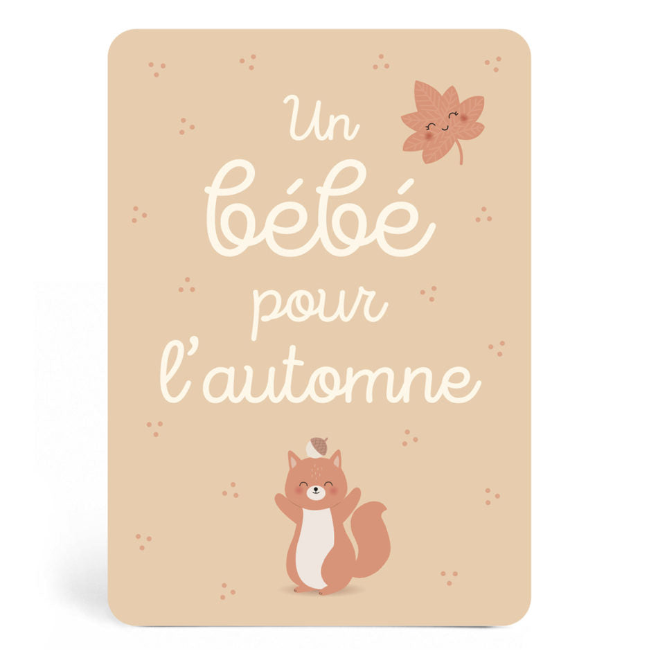 A baby for autumn card - Stationery