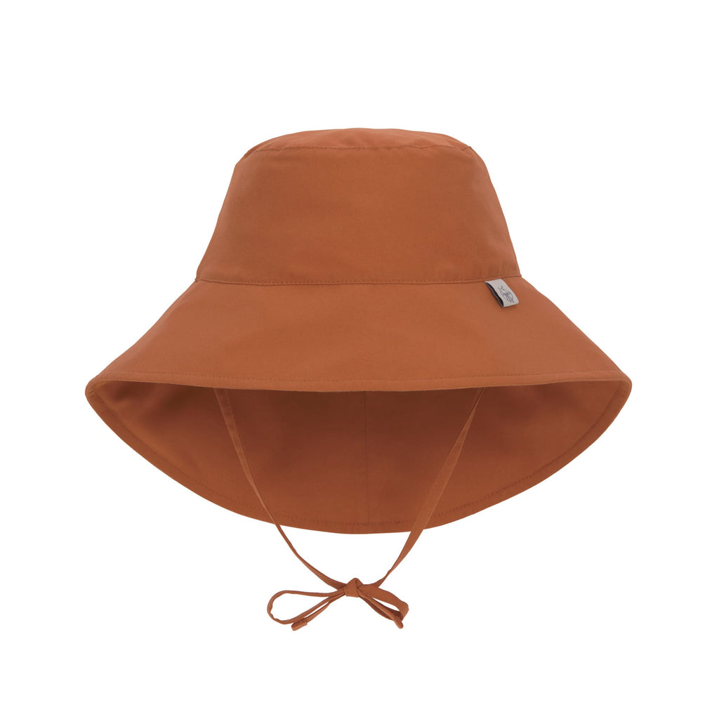Children's anti-UV neck protection hat - rust -