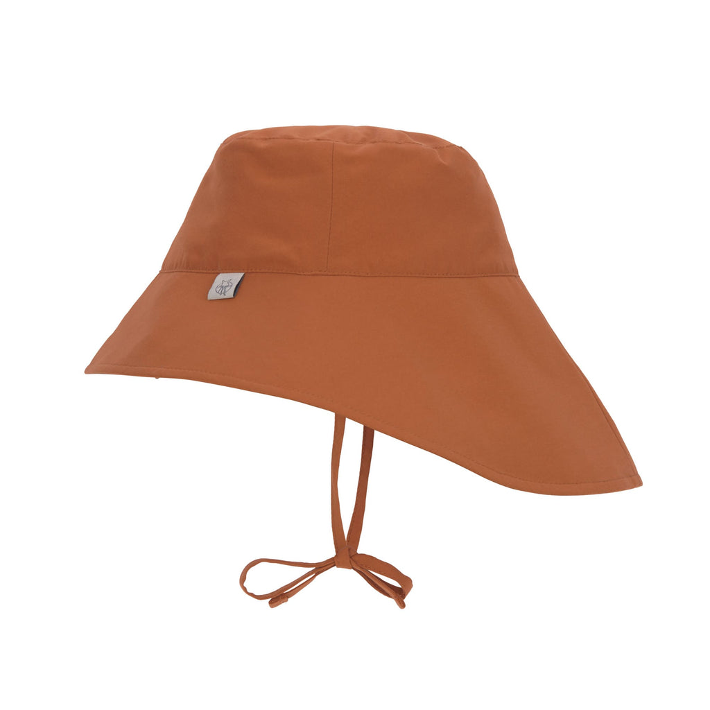 Children's anti-UV neck protection hat - rust -