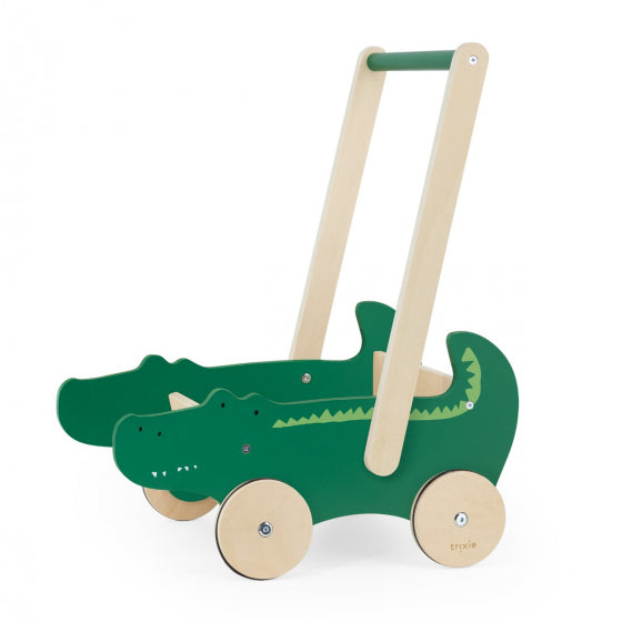 Wooden push cart - Mr. Crocodile - Toys