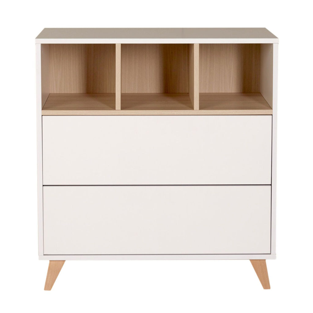 Loft white 3-space 2-drawer chest - Furniture