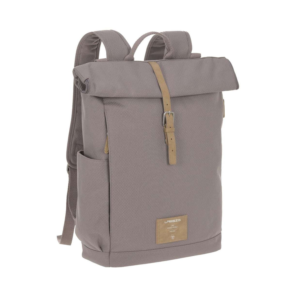 Rolltop changing backpack Rosewood grey - Baby travel