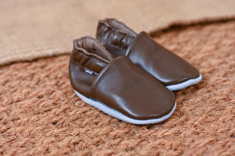 Softbaby leren schoenen - Bruin