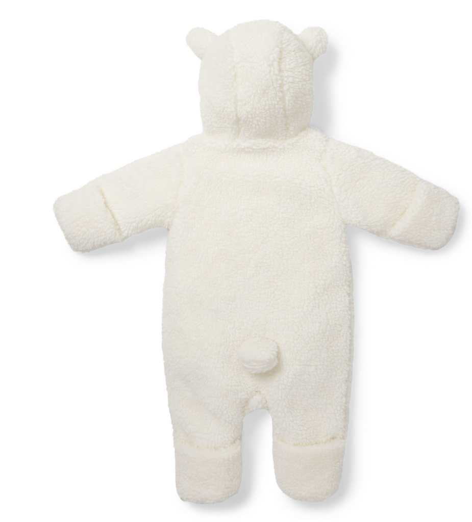 Gebroken witte baby bunny teddy eendelige jumpsuit (maten