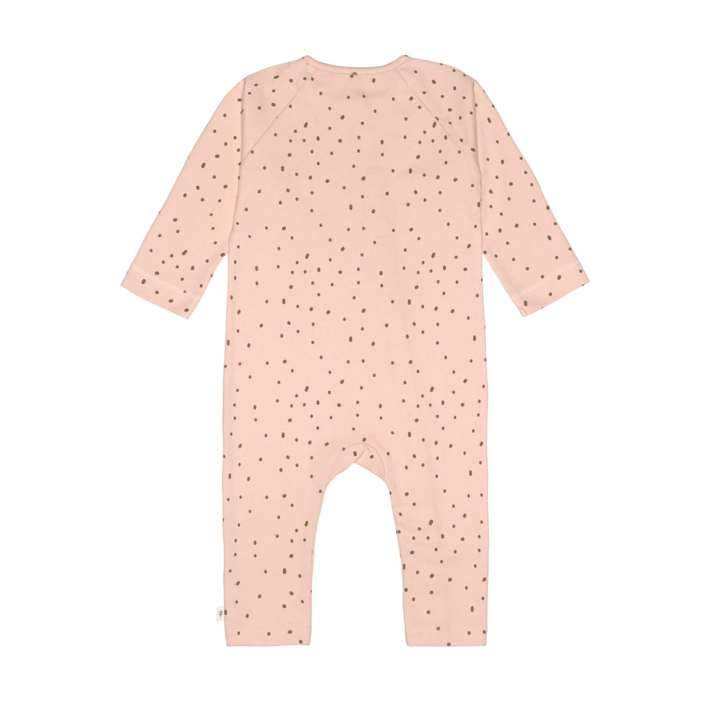 Baby pyjama - organisch katoen poederroze stippen - p