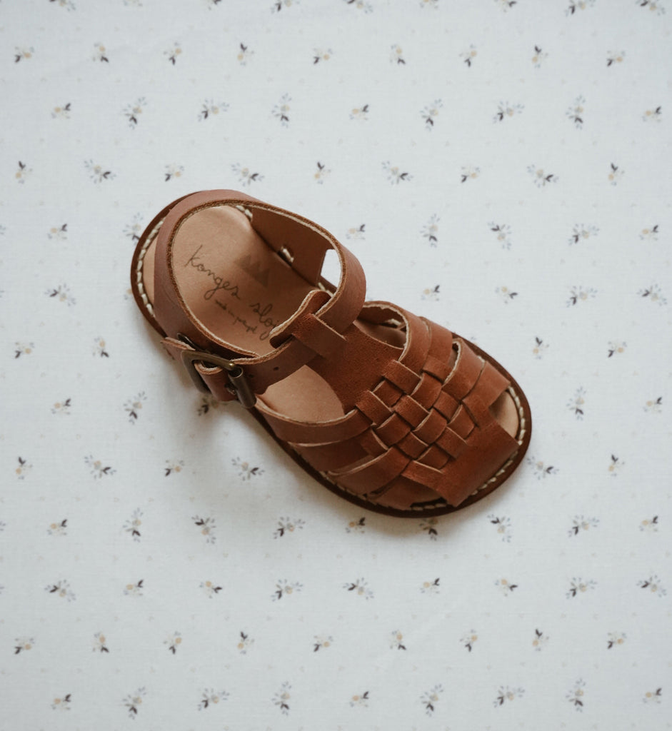 Leren sandalen - Minou cognac - sandalen