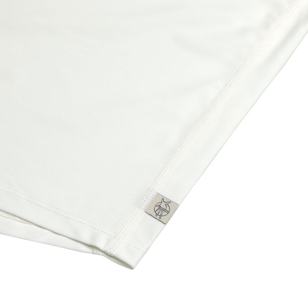 UV-beschermend kinder-T-shirt met lange mouwen - Palmbomen wit