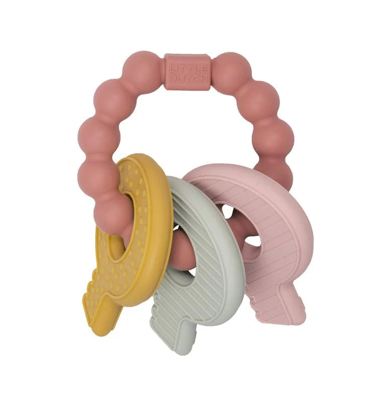Trousseau de clés de dentition  - rose Liste 